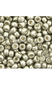 Miyuki rocailles Perlen 6/0 - Duracoat galvanized light pewter silver 6-4221